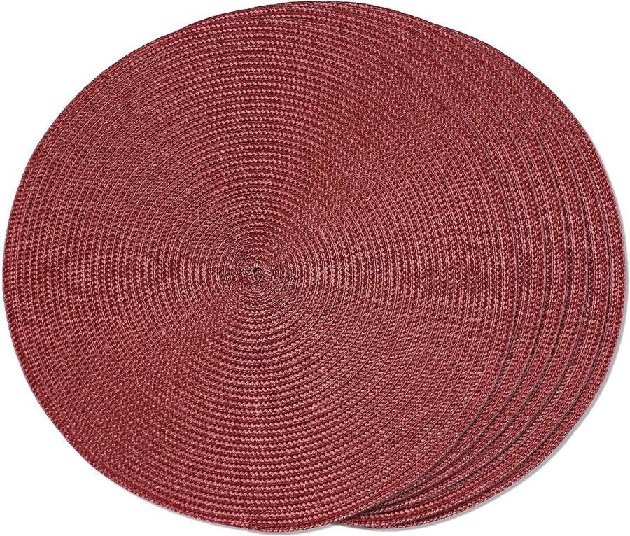 Geweven placemats 100% jute set van 6 38 1 cm