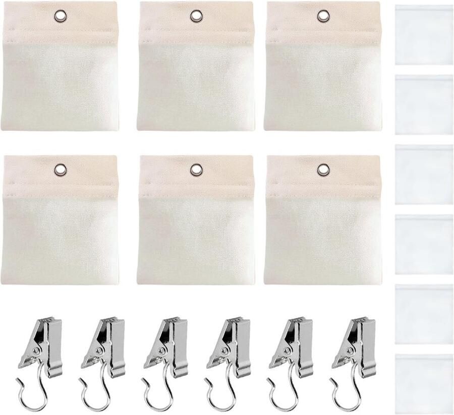 Gewichten voor gordijnen in de buitenlucht set van 6 gewichtzakken zandzakken voor gordijnen in de buitenlucht zware gewichten voor gordijnen in paviljoens cabana's prieeltjes tuintenten en tafelkleden