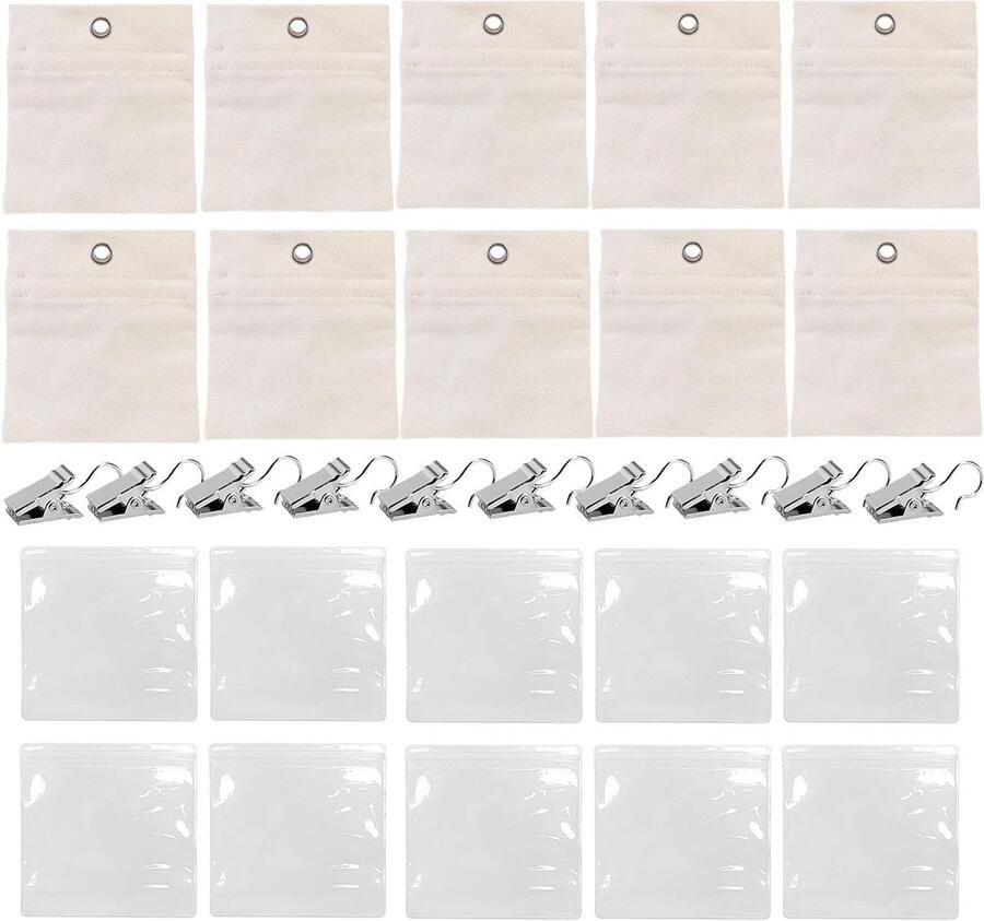 Gewichtszak voor buitengordijnen 10 stuks gewichten voor buitengordijnen met metalen clips zandzakgewichten voor gordijnen draagbare gewichtszakken voor tafelkleden tuinprieel terrasgordijnen