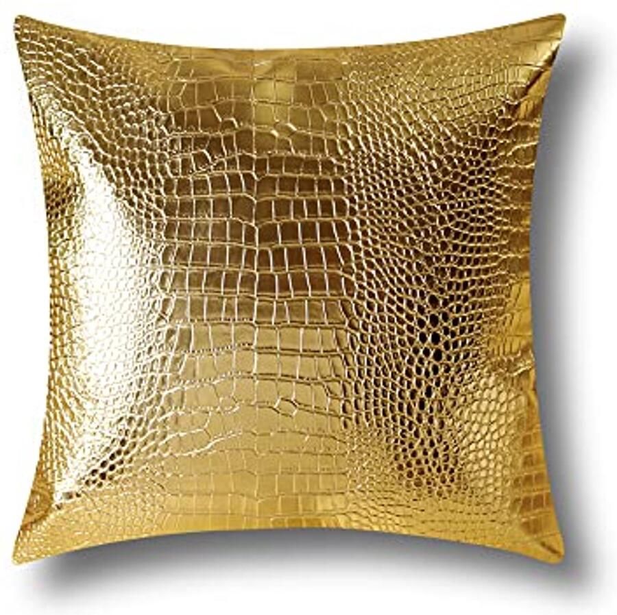 Gezellige Kussenhoezen met Waterdichte Krokodil PU Kunstleer voor Bank 45x45 cm