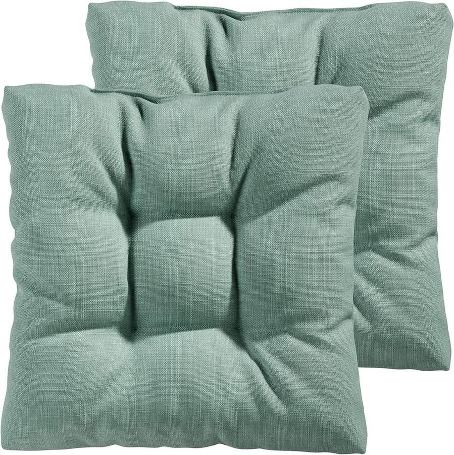 Comfortable Seat Cushion Set of 2 for Garden Chair Kitchen or Dining Room Indoor and Outdoor Use 40 x 40 x 6 cm Light Turquoise