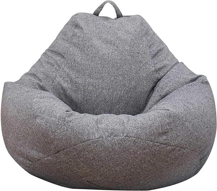 Ghopy Peervormige Zitzakhoes Blauw Voor Binnen en Buiten Volwassenen en Kinderen L (90 x 80 cm)