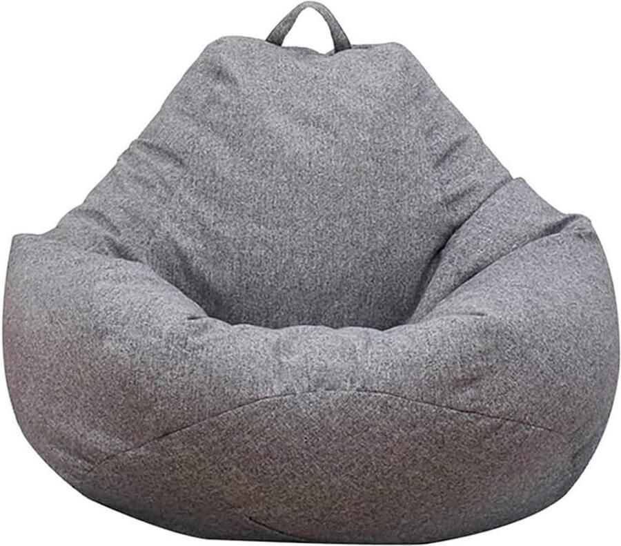 Ghopy Zitzakhoes Peervorm XXL comfortabele zitzak Geschikt voor binnen en buiten 120 x 100 cm blauw stof