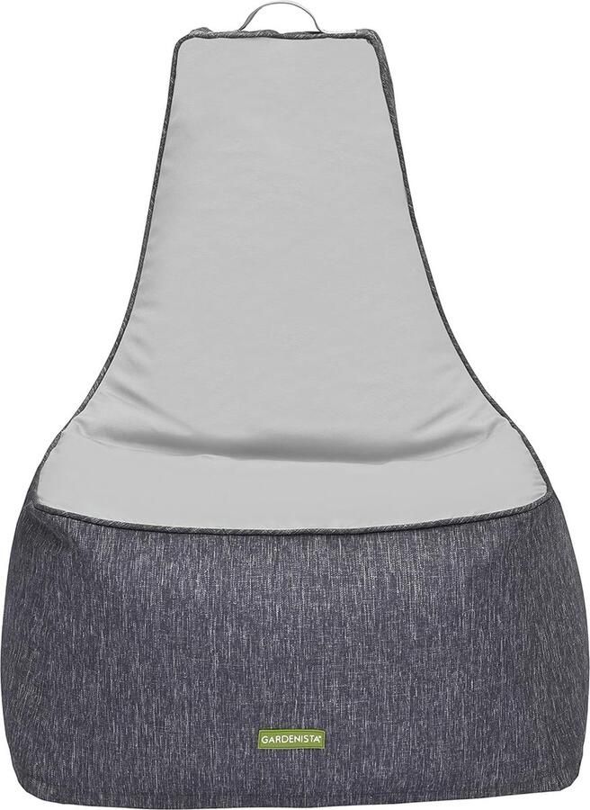 Giant Hoge Rug Bean Bag Stoel voor volwassenen Water- en weerbestendig comfortabel en licht van gewicht Gevuld en klaar voor gaming loungen en outdoor fun in uw tuin(Grijs)