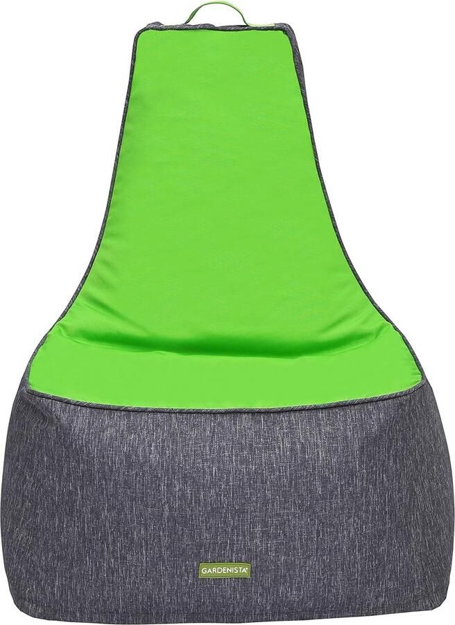 Giant Hoge Rug Bean Bag Stoel voor volwassenen Water- en weerbestendig comfortabel en licht van gewicht Gevuld en klaar voor gaming loungen en outdoor fun in uw tuin (Groen)