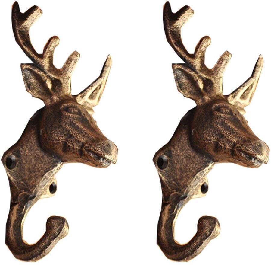 Gietijzeren Kapstokhaken Gewei Woondecoratie 2 Stuks