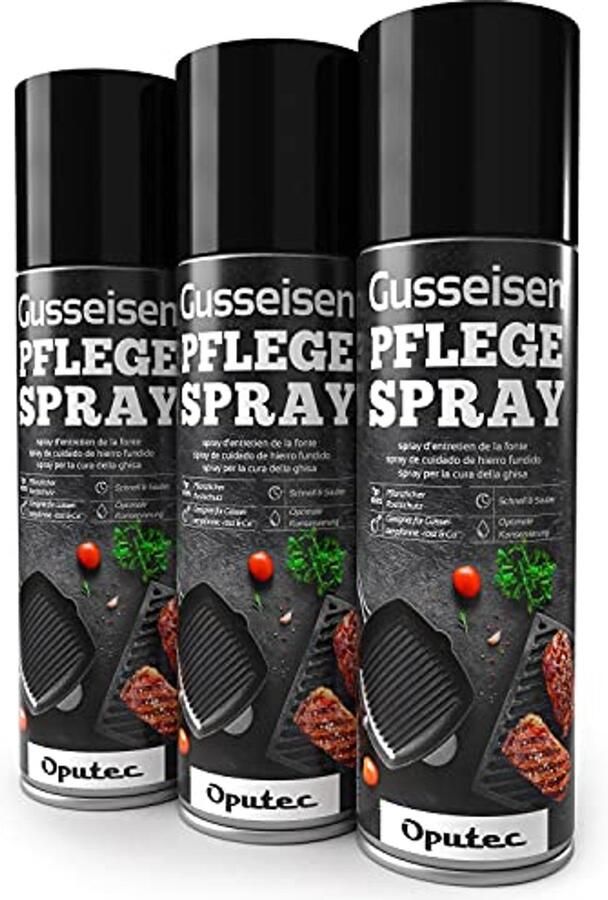 Gietijzeren Onderhoudsspray 3 x 500 ml Perfect voor Bescherming en Onderhoud van Keukenaccessoires