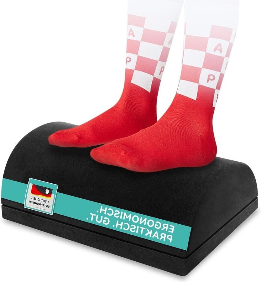 Ergonomische Premium verstelbare voetensteun met antislip schuimkern zachte voetkussen voor onder bureau praktisch en comfortabel