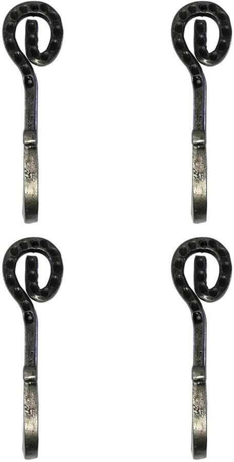 Gietijzeren Wandkapstok Vintage Stijl Set van 4 Hoogwaardig IJzer