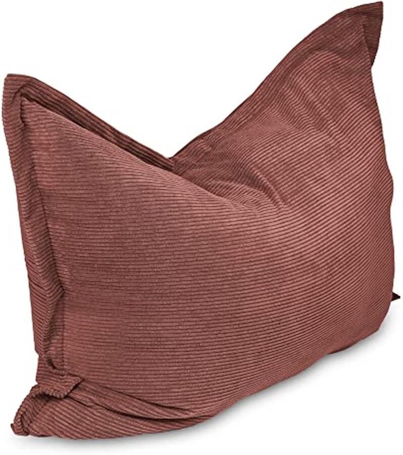 Gigantische Corduroy Zitzak XL Donkerroze Vloerkussen voor Luxe Comfort