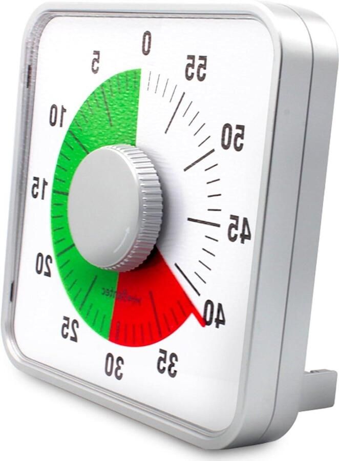 Gigantische mechanische timer 60 minuten keuken en klaslokaal tijdmanagement kinderen examen 19 x 19 x 5 cm