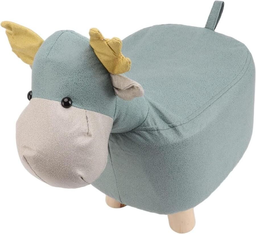 Giraffe Vorm Kinder Voetenbank Ottomaanse Voorkom Slip Kinderkrukken Zachte Kinderkruk Voetsteun Voor Bank Thuisgebruik (blauw)