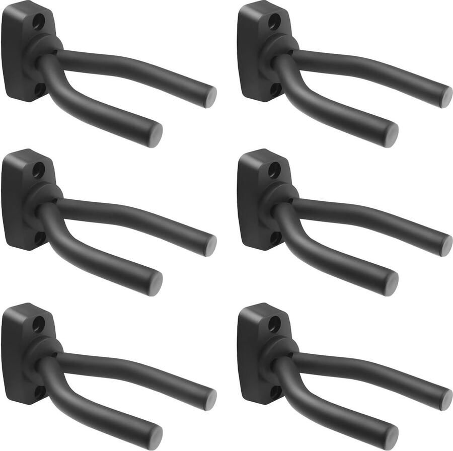 Gitaarhouders Set van 6 Wandhouders voor Akoestische Elektrische en Basgitaren