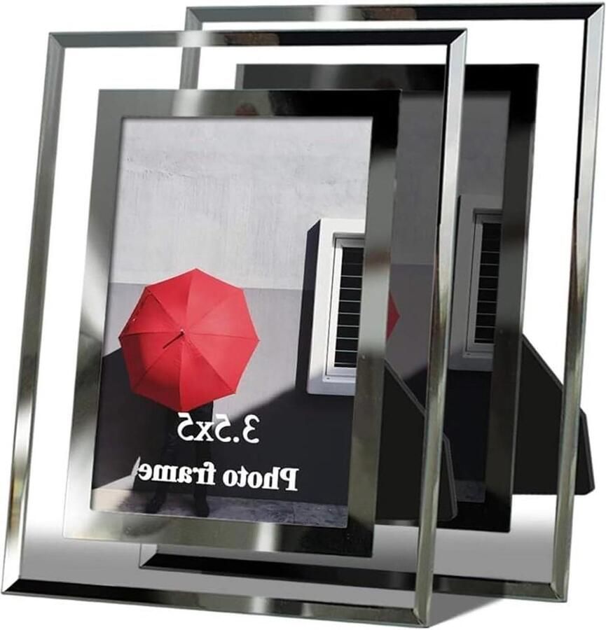 Glasen fotolijst voor tafel glazen lijst voor foto's 2 stuks