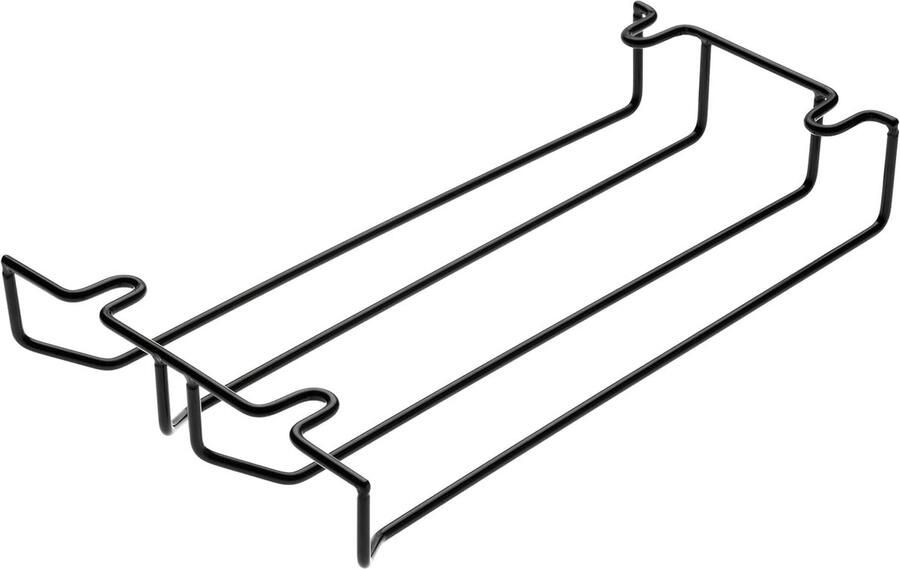 Glashouder voor 8 wijnglazen veelzijdig en robuust zwarte lakafwerking staal