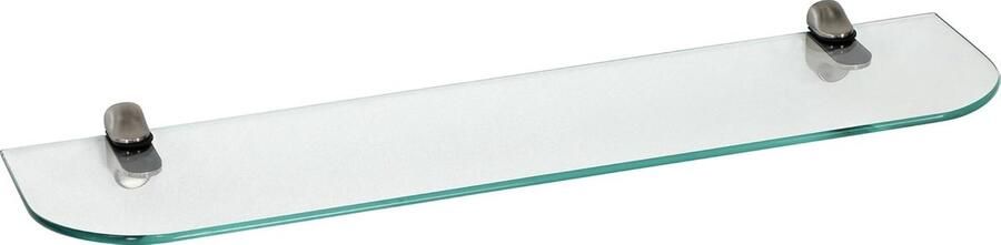 Glaspaneel 6 mm zwevend Wandrek RVS Look 60 x 12 cm