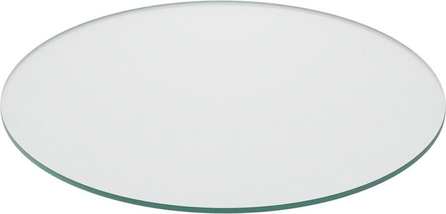 Relaxdays glasplaat 8 mm gehard veiligheidsglas tafel kachel ronde glazen plaat Ø 50 cm transparant 50 cm
