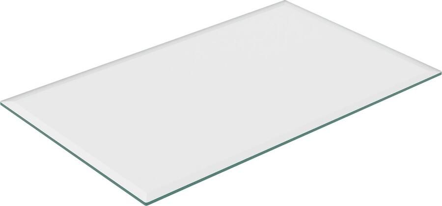 Relaxdays glasplaat 8 mm gehard veiligheidsglas tafel kachel vierkante glazen plaat 100 x 62 cm transparant 100 x 62 cm