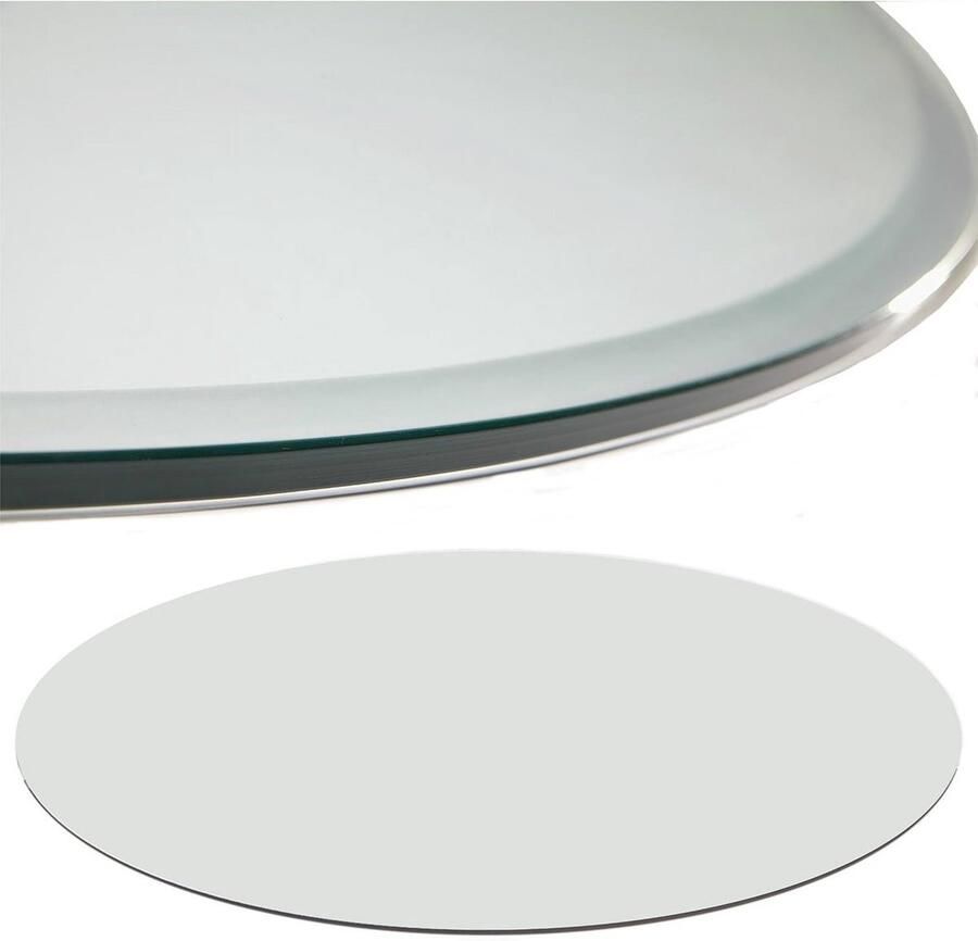 Glasplaat 90 cm voor Kachel en Tafelblad Facetgeslepen Veiligheidsglas