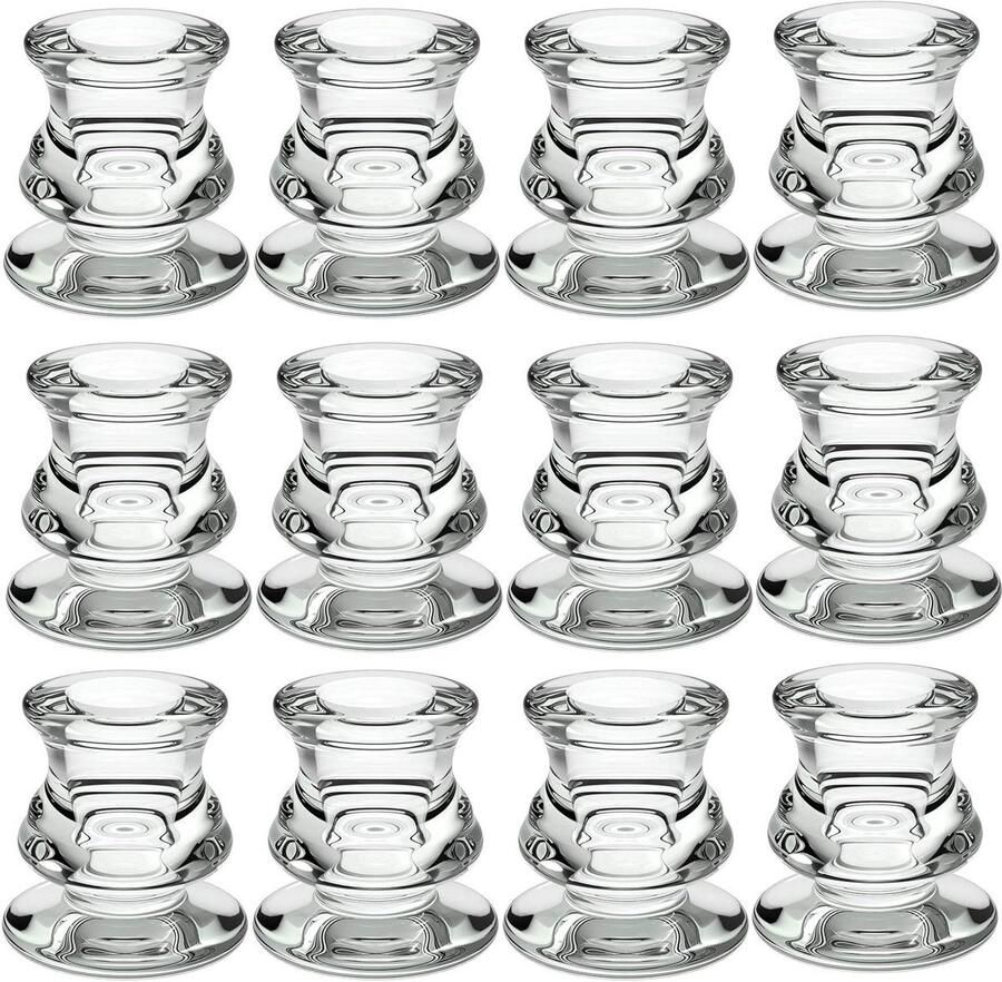 Glass kaarshouders voor 12 kaarsenstandaards Decoraties voor woonkamer tafel Feest Kerst Halloween