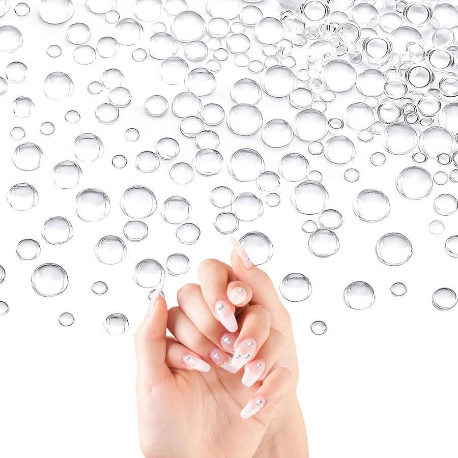 Glass Stones 1440 Pieces Muggle Stones voor Decoratie Transparante Snuggets voor Vazen Floristers DIY Tafel Decoratie 2-5 mm Hemisfeer Ideaal voor Bruiloft Decoratie