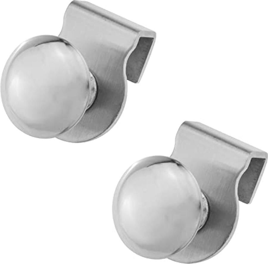 Glazen Deurknop Handvatten voor Douche en Meubels 2 Stuks RVS