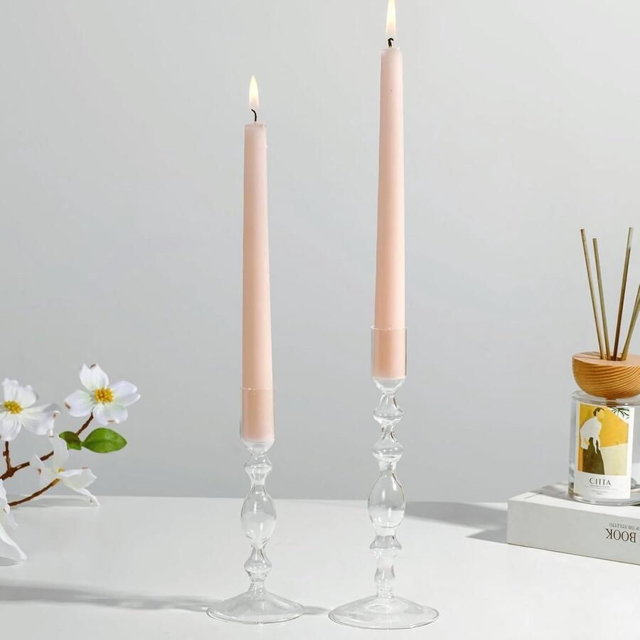 Glazen Kandelaars Houder Taper Kaarshouder Set Van 2 Decoratieve Kandelaars Voor Woonkamer Kandelaarhouders Voor Home Decor Bruiloft Tafels Decoratie