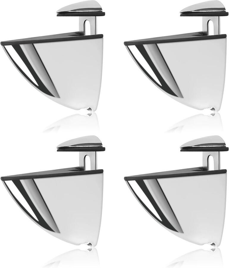 Glazen plankdragers 4 stuks verstelbare glasplaathouder zinklegering spiegelhouder vensterbankhouder dikte van 3-16 mm wandplank bevestiging interieur accessoires