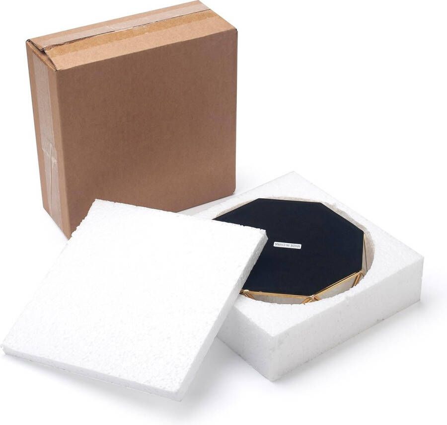 Glazen spiegel lade parfum organizer make-up decoratieve lade voor ijdelheid dressoir badkamer aanrecht klein met gouden details