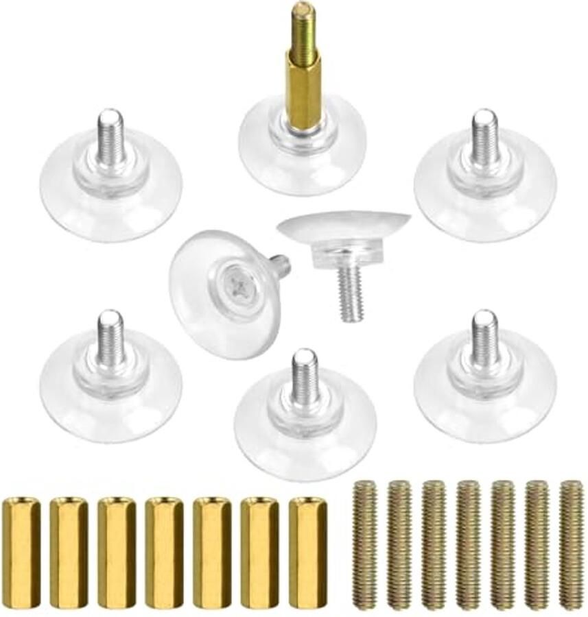 Glazen Tafelbladen met Zuignappen Verstelbare Hoogte Sterke Grip en Stabiliteit