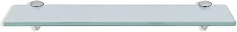 Glazen Wandplank Matglas 20 x 10 cm Veiligheidsglas SMS Plank voor Badkamer en Keuken