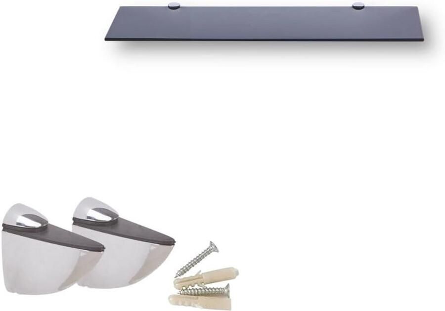 Glazen wandrek voor badkamer Doucheplank van 6 mm ESG-veiligheidsglas met metalen houders