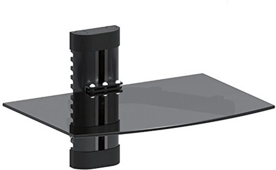 Glazen Wandrek voor Hifi- en Multimedia Apparatuur Maximaal 8 kg Verstelbare Planken