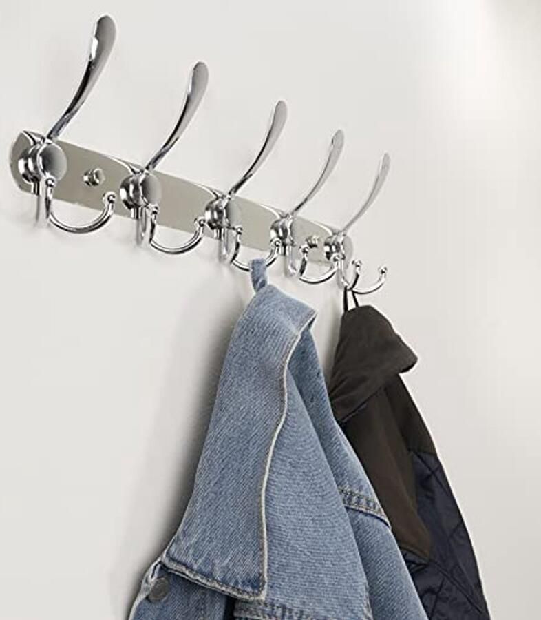 GlazieVault kapstokwand kapstok RVS (2 stuks) kapstok zwaar kapstok wandhaak wandkapstok haakrek