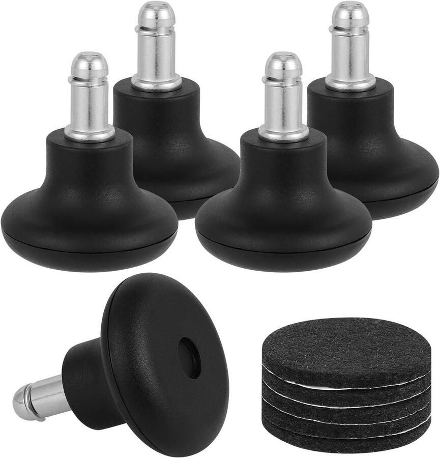 Glijdende belwielen bureau bureaustoel glijders 5st 2 Inch vervanging voor wielen voor bureaustoelwielen met viltjes voor meubels vloerstoelen en barkrukken