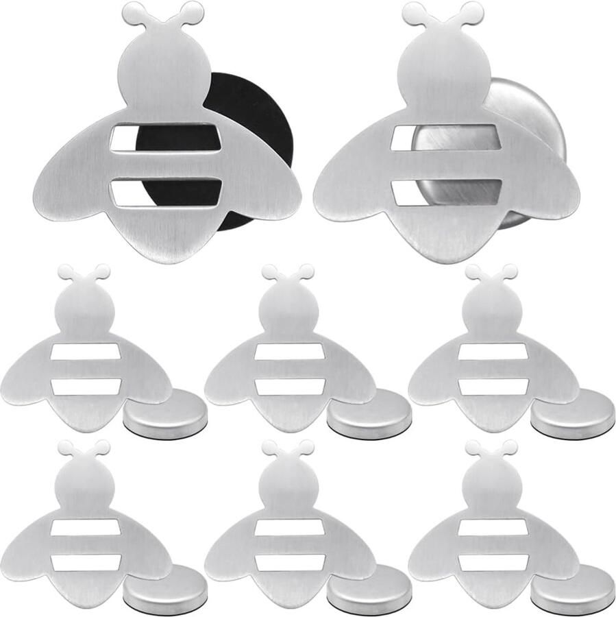 GOIYZTTR 8 stuks magnetische tafelkleedgewichten voor buiten Extra zware magnetische tafelkleedclip van roestvrij staal Bijenvormige tafelkleedgewichten