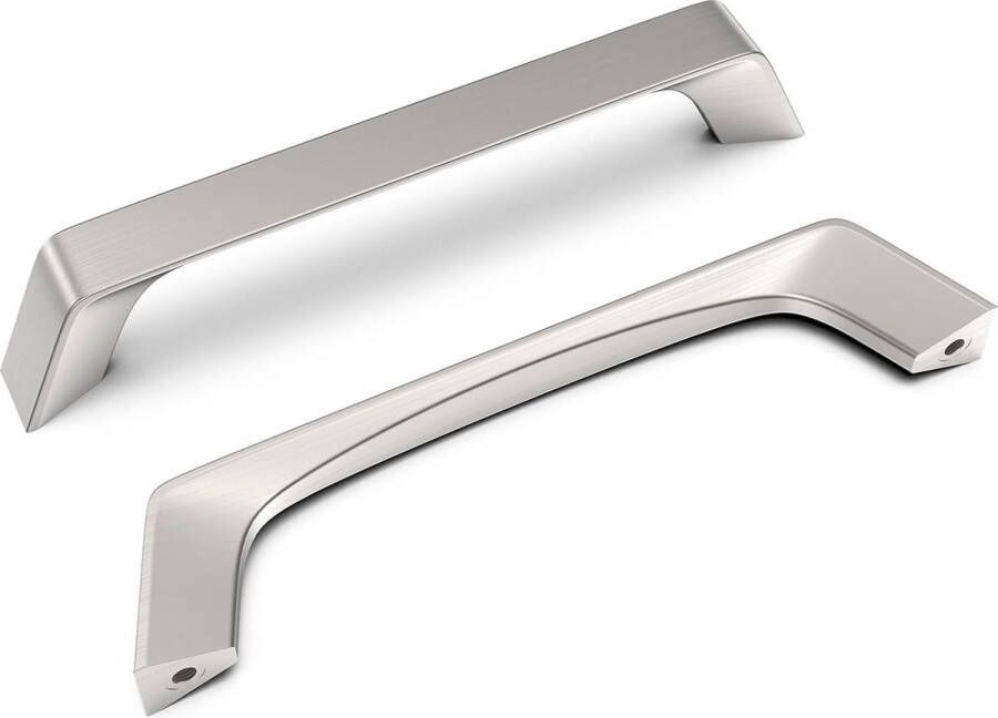 Goldenwarm Handgrepen voor keukenkasten deurgrepen keuken kastgrepen roestvrij staal meubelgrepen zilver keukengrepen roestvrij staal meubelgrepen 128 mm handgrepen meubels zinklegering