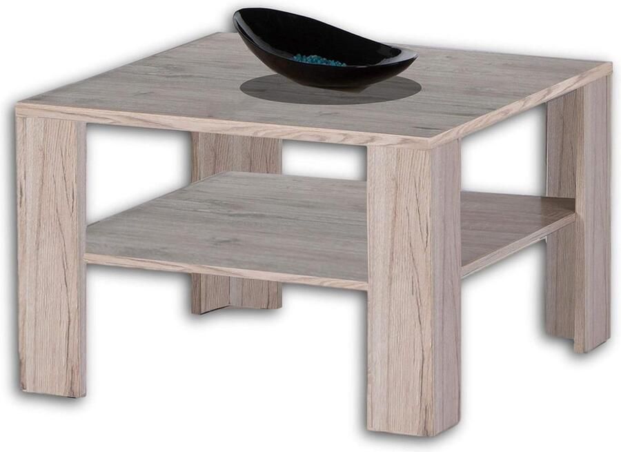 Goodfinds Mini salontafel in San Remo-look Ruimtebesparende salontafel met opbergruimte 70 x 44 x 70 cm