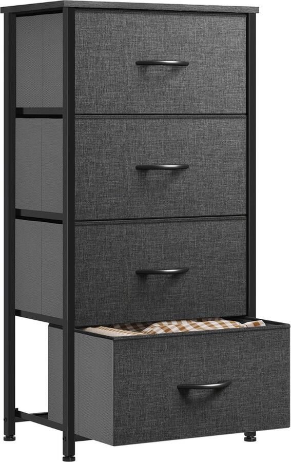 Goodivery Ladekast Ladenkast Ladekasten Kastje Laden Kast Zwart 45 x 30 x 94 cm