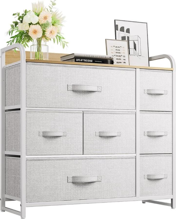 Goodivery Ladekast Ladenkast Ladekasten Laden Organisatoreenheid voor slaapkamer Lichtgrijs 80 x 29 x 79 cm