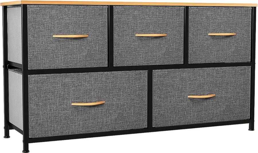 Goodivery Ladekast Ladenkast Ladenkasten Opbergkast Laden voor slaapkamer Grijs 30D x 100W x 55H