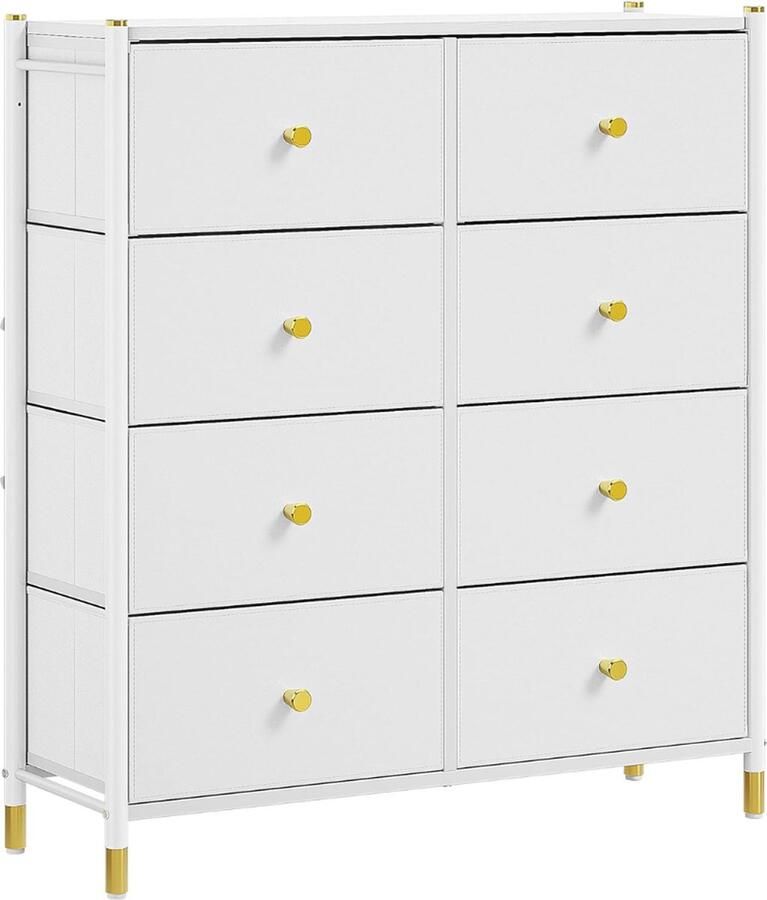 Goodivery Ladekast Lederen opslag Opbergladen Wit 88.5 x 30 x 98 cm