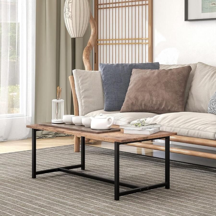 Goodivery salontafels salontafel met opbergruimte Moderne bijzettafel ‎89.92 x 44.96 x 34.04 cm Bruin