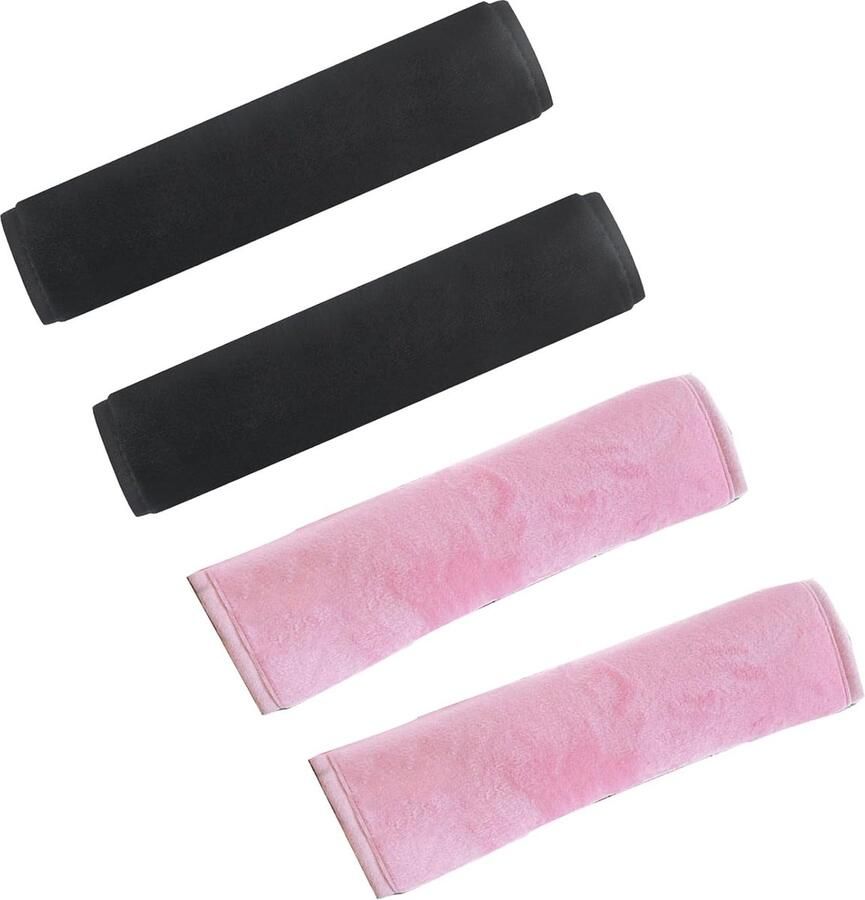 Gordelbeschermers voor kinderen Roze en Zwart Autogordelkussen Veiligheidsgordelbescherming