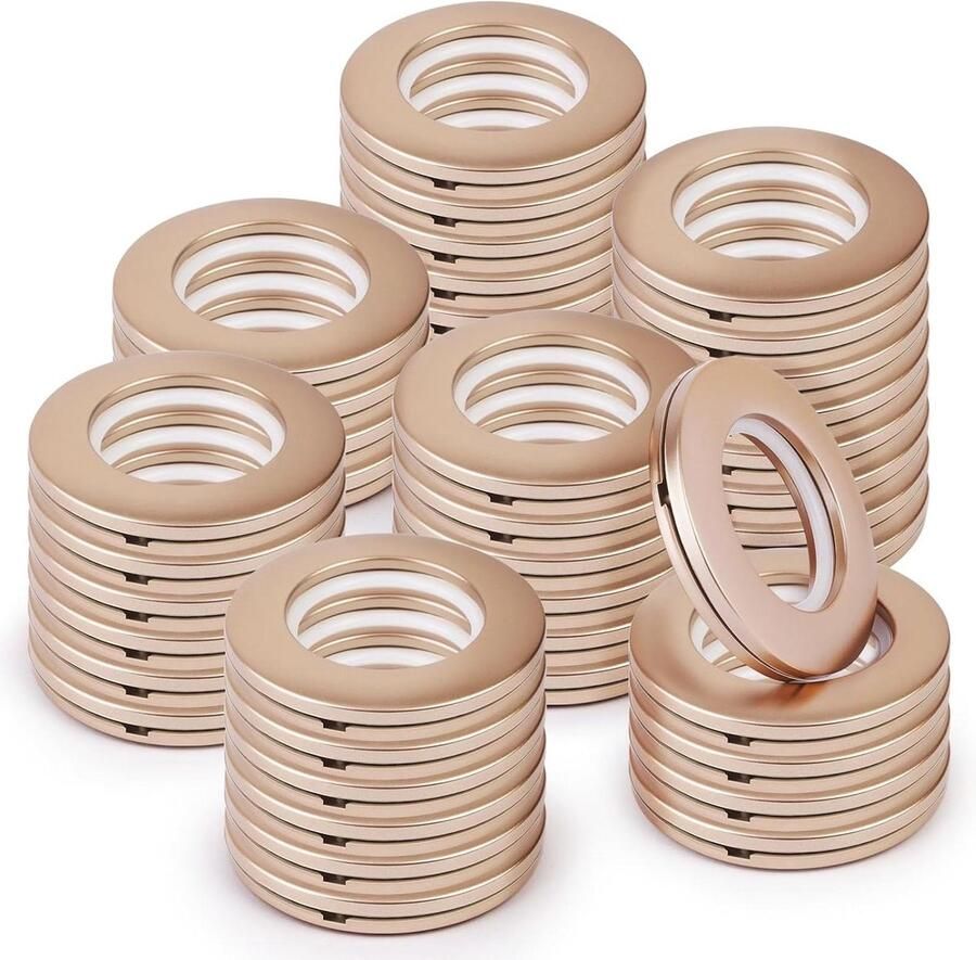Gordijn Oogringen 48PCS Ronde Plastic Ringen Binnendiameter 40mm DIY Ringen voor raamgordijn Douchegordijn Locker Room Deurgordijnen Rugzak Tas Gat Matte Koffie
