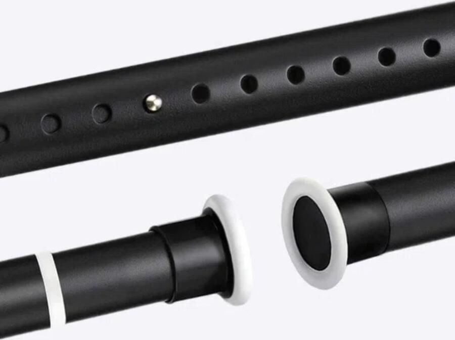 Gordijnroede boren niet nodig 70-409 cm extra lange opspannende gordijnroede voor groot venster doucheruimte kasten zwart wit zwart 2 6-3 1 m