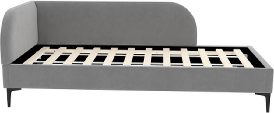 Gotagee 90x200cm Slaapbank Multifunctioneel Bed met Lattenbodem en Fluweel Stof