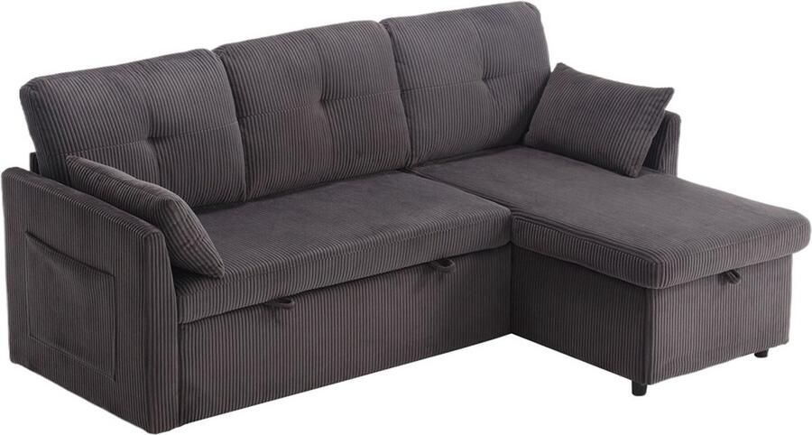 Gotagee Bank slaapbank met opbergruimte en uittrekbaar bed hoekbank L-vormig