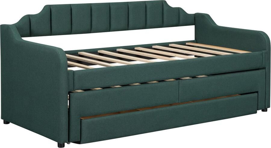 Gotagee De kinderkamerbed dagbed 90x200 cm jeugdbed logeerbed lade eenpersoonsbed linnen