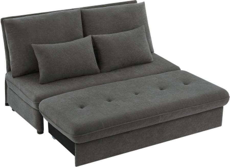 Gotagee Dubbele bank gestoffeerde bank uitklapbare slaapbank chenillestof dikke kussens uitschuifbare opbergruimte. Geschikt voor woonkamers appartementen etc